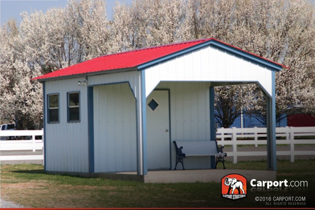 Metal storage shed