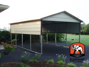 carport with halfwalls