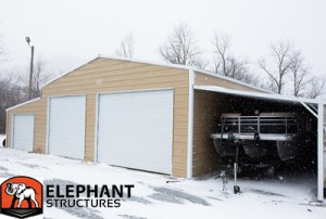 winter metal building