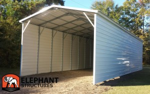 White Residential Carport