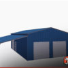 36x36 Metal Garage with Lean-to 3