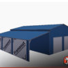 36x36 Metal Garage with Lean-to 4