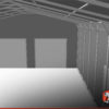 36x36 Metal Garage with Lean-to Interior