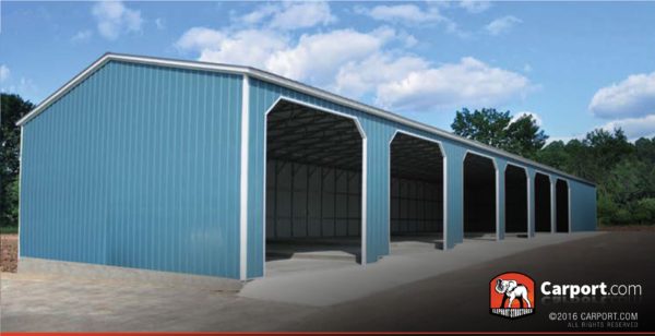 30 x 150 partially enclosed vertical metal building