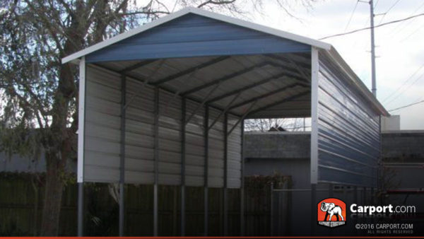 12x31 RV Cover With A-Frame Metal Roof
