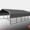 Double Car Metal Carport 1 18x21x6