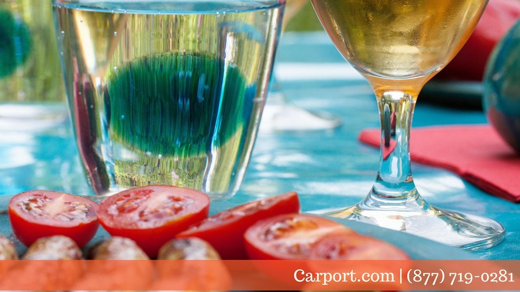 Enjoying dinner and cocktails in your indoor outdoor living area