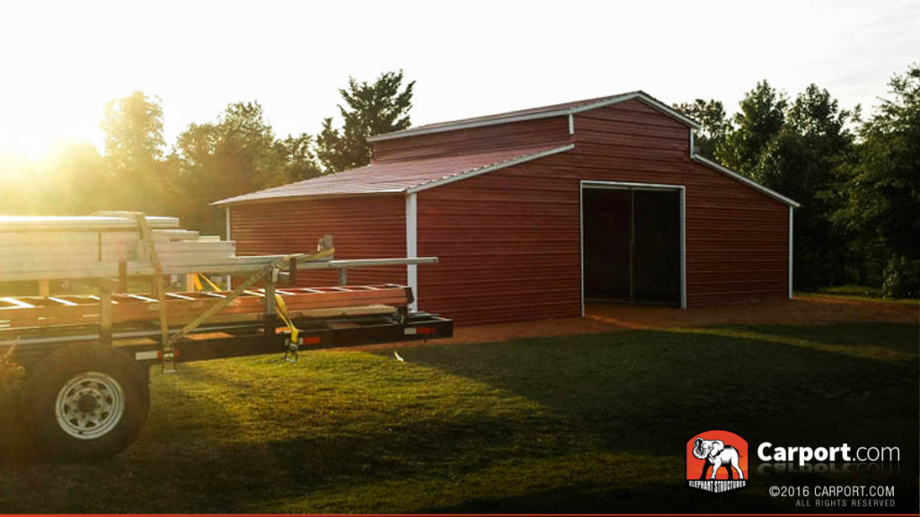 34x21 Metal Barn Ridgeline Style