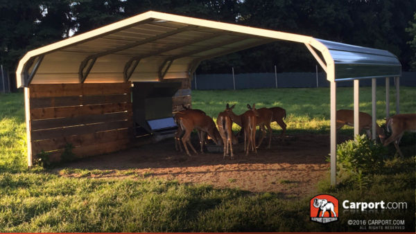 26x21 Triple Wide Metal Carport Shelter