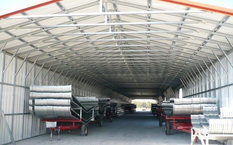 vertical style roof on commercial metal building