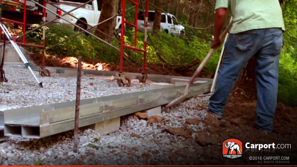 Possible installation procedures for metal carport.
