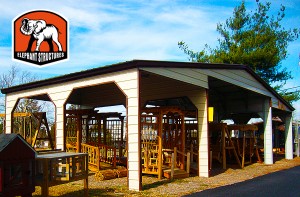 Metal carport made easy to maintain.